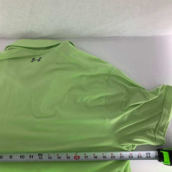 Under Armour Men's Polo Shirt Green HeatGear Performance Size XL - Picture 4 of 16